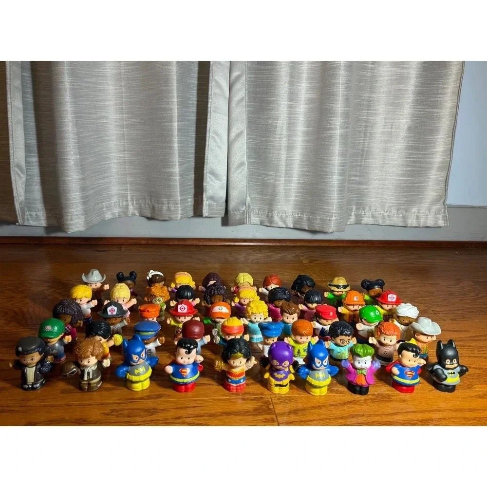 Little People - 50 Characters Lot - DC Superheroes, Amelia Earhart, Barbie
